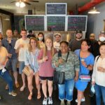 group on tour in lawrenceville brewery