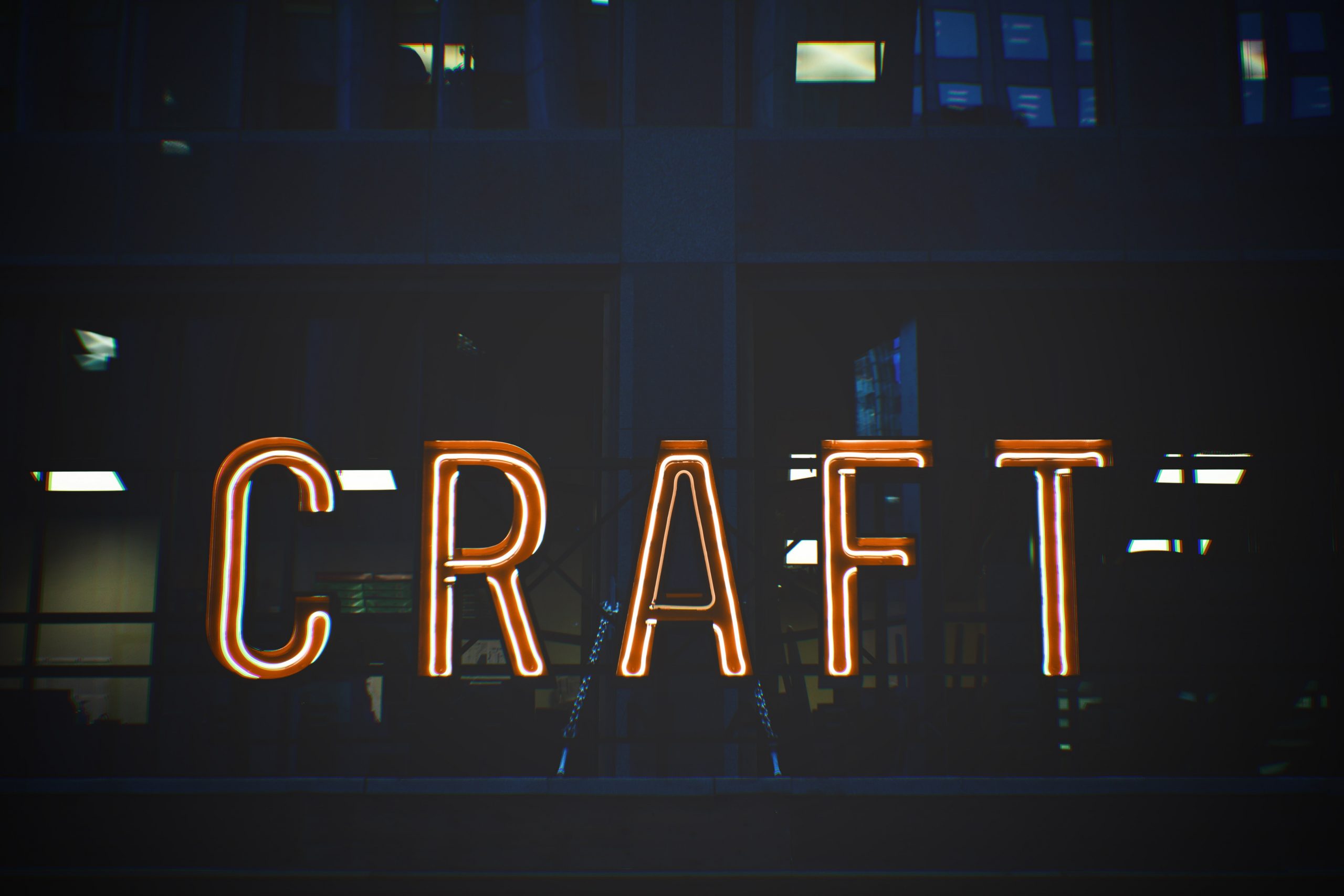 craft neon sign on Atlanta city street