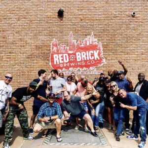 red brick brewery on tour